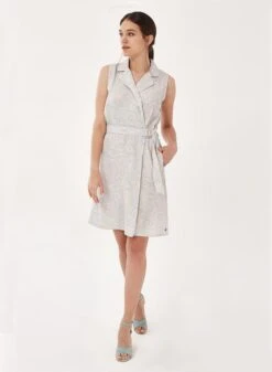 Midi Dress Print Light Grey -Brava Clothing Shop Product ProductPropertyID 122052963