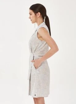 Midi Dress Print Light Grey -Brava Clothing Shop Product ProductPropertyID 122052964