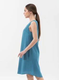 Sleeveless Loose Dress Blue -Brava Clothing Shop Product ProductPropertyID 122052985