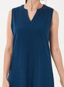 Jersey Dress V-Neck Navy -Brava Clothing Shop Product ProductPropertyID 122053049