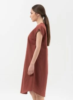 Midi Dress V-Hals Brown -Brava Clothing Shop Product ProductPropertyID 122118323