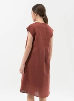 Midi Dress V-Hals Brown -Brava Clothing Shop Product ProductPropertyID 122118324