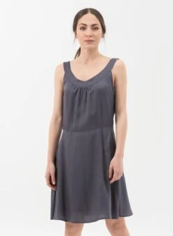 Dress V-Neck Dark Grey