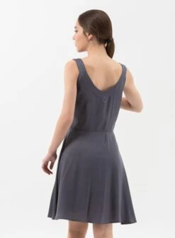 Dress V-Neck Dark Grey -Brava Clothing Shop Product ProductPropertyID 122118838