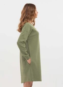 Sweat Dress With Pockets Khaki -Brava Clothing Shop Product ProductPropertyID 122854477