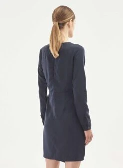 Tencel Wrap Dress Navy -Brava Clothing Shop Product ProductPropertyID 122854651