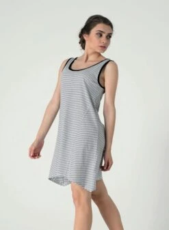 Sleeveless Striped Dress Black White -Brava Clothing Shop Product ProductPropertyID 123033961