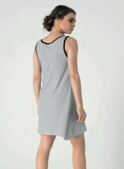 Sleeveless Striped Dress Black White -Brava Clothing Shop Product ProductPropertyID 123033963