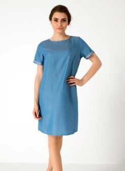Denim Dress Blue 7 Denim Dress Blue -Brava Clothing Shop Product ProductPropertyID 123034899