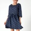 Dress 3/4 Sleeve Navy -Brava Clothing Shop Product ProductPropertyID 123034908