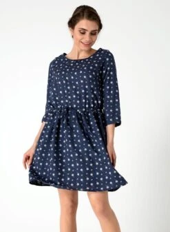 Dress 3/4 Sleeve Navy