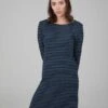 Long Sleeve Dress Stripe Navy -Brava Clothing Shop Product ProductPropertyID 123035008