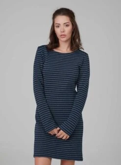 Long Sleeve Dress Stripe Navy -Brava Clothing Shop Product ProductPropertyID 123035009
