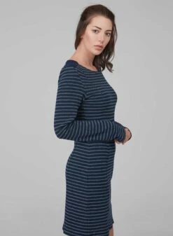 Long Sleeve Dress Stripe Navy -Brava Clothing Shop Product ProductPropertyID 123035010