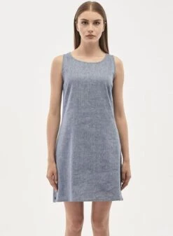 Denim Look Linen Mix Dress