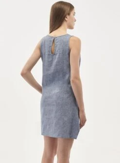 Denim Look Linen Mix Dress -Brava Clothing Shop Product ProductPropertyID 124597749
