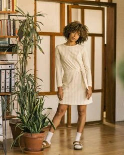 Brava Fabrics Terry Belted Dress Beige -Brava Clothing Shop Product ProductPropertyID 124716570