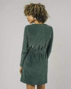 Brava Fabrics Corduroy Belted Dress Forest Green -Brava Clothing Shop Product ProductPropertyID 124716824