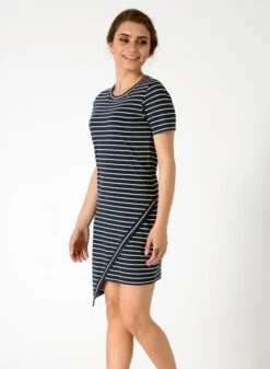 Striped Bodycon Dress Asymmetrical Hemline 8 Striped Bodycon Dress Asymmetrical Hemline -Brava Clothing Shop Product ProductPropertyID 124717561