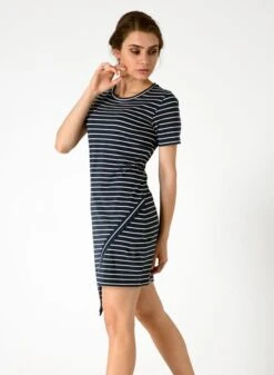 Striped Bodycon Dress Asymmetrical Hemline 9 Striped Bodycon Dress Asymmetrical Hemline -Brava Clothing Shop Product ProductPropertyID 124717562