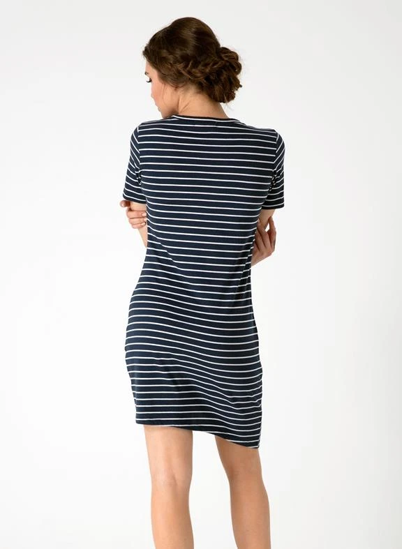 Striped Bodycon Dress Asymmetrical Hemline 7 Striped Bodycon Dress Asymmetrical Hemline - Image 5