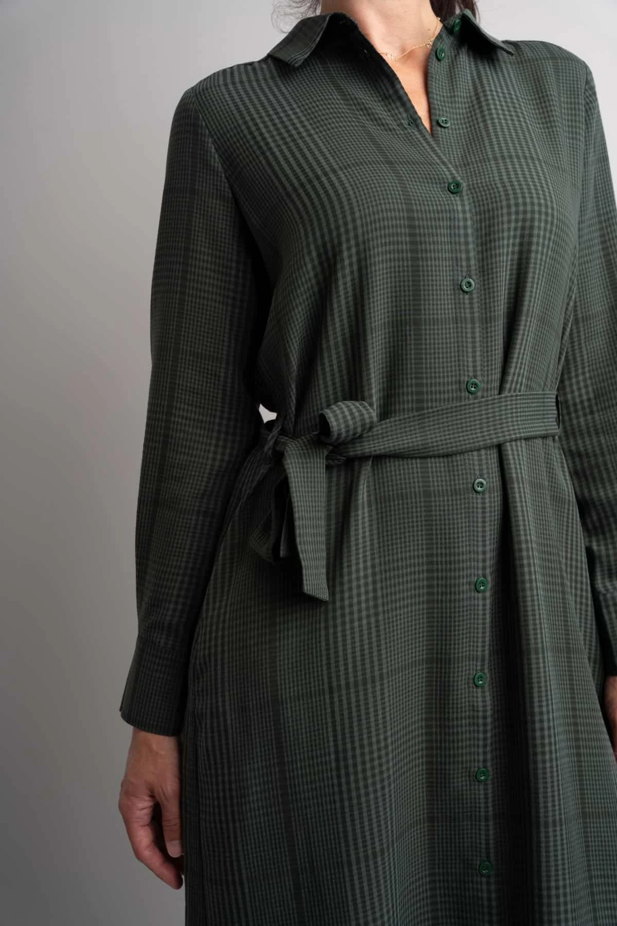 Merel Green Check Dress 5 Merel Green Check Dress - Image 3