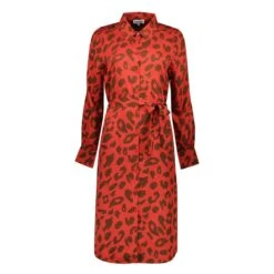 Blackbird Red Leopard Dress