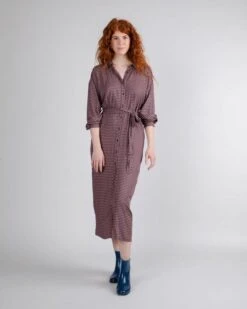 Brava Fabrics Dress All Over Penguin Navy