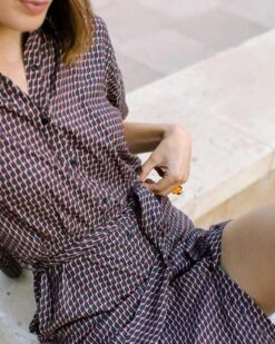 Brava Fabrics Dress All Over Penguin Navy -Brava Clothing Shop Product ProductPropertyID 130439860