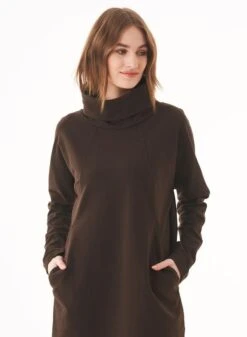 Sweater Dress Organic Cotton Espresso -Brava Clothing Shop Product ProductPropertyID 132193011