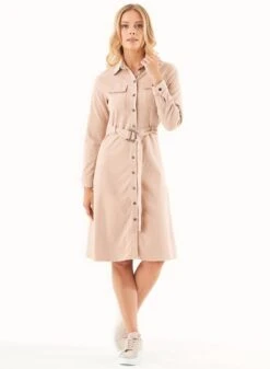 Shirt Dress Tencel Organic Cotton Beige