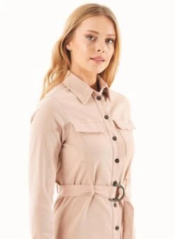 Shirt Dress Tencel Organic Cotton Beige 9 Shirt Dress Tencel Organic Cotton Beige -Brava Clothing Shop Product ProductPropertyID 132193270