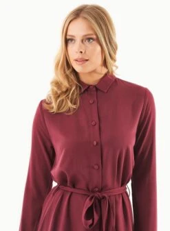 Shirt Dress Ecovero Wine -Brava Clothing Shop Product ProductPropertyID 132193323