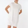 Boxy T-Shirt Dress Off White -Brava Clothing Shop Product ProductPropertyID 137287773