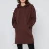Hoodie Dress Structured Deep Mahogany -Brava Clothing Shop Product ProductPropertyID 137553888