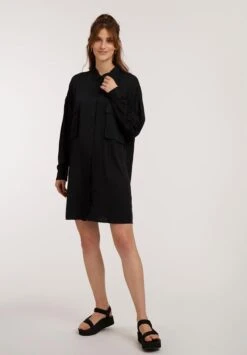 Workers Shirt Dress Black