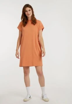 Boxy Shirt Dress Pheasant Orange