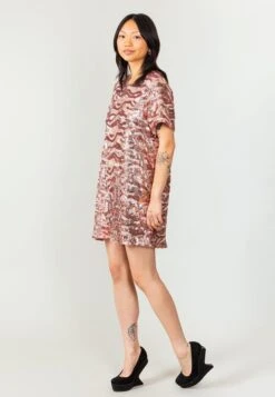 Tianna Dress Rosegold Sequins