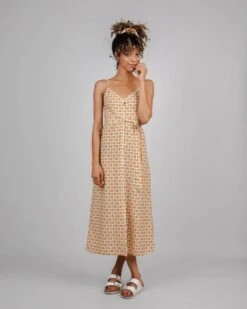 Brava Fabrics Dress Eclipse Strap Sand & Orange