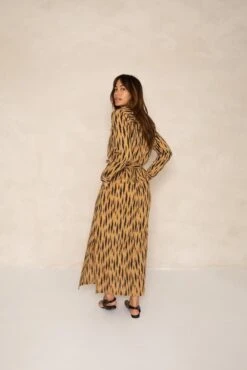 Dress Sunita Big Tiger Dark Yellow -Brava Clothing Shop Product ProductPropertyID 144236776