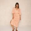 Dress Vibha Ikat Peach Orange -Brava Clothing Shop Product ProductPropertyID 144236941