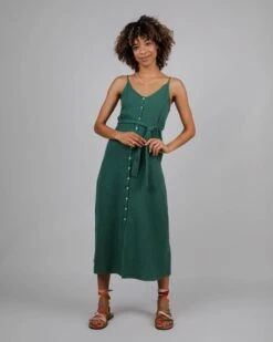 Brava Fabrics Dress Bubble Strap Morera Green