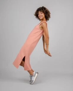 Brava Fabrics Dress Jersey Long Coiro Light Red