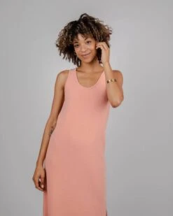 Brava Fabrics Dress Jersey Long Coiro Light Red -Brava Clothing Shop Product ProductPropertyID 144344991