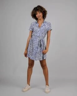 Brava Fabrics Dress Tiger Midi White