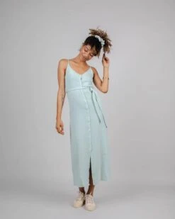 Brava Fabrics Dress Bubble Strap Morera Light Green