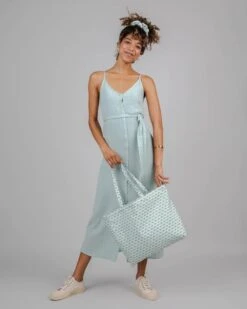 Brava Fabrics Dress Bubble Strap Morera Light Green -Brava Clothing Shop Product ProductPropertyID 144345132