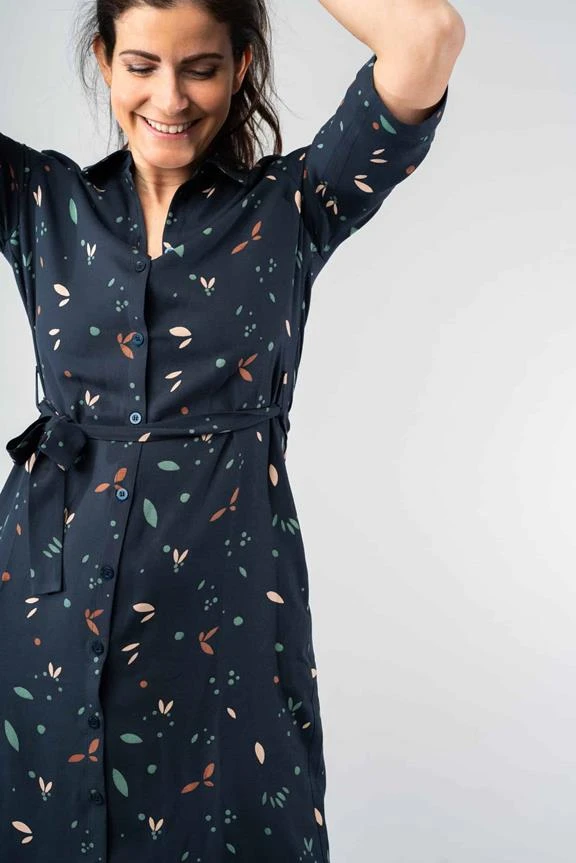 Dress Merel Graphics Navy Blue 6 Dress Merel Graphics Navy Blue - Image 4