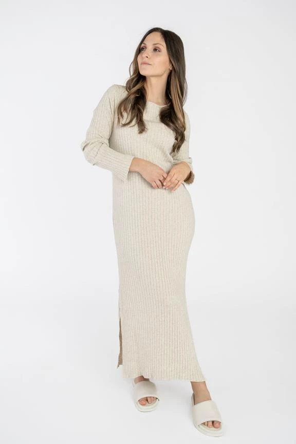 Midi Dress With Long Slit White 5 Midi Dress With Long Slit White - Image 3