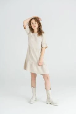 Dress Short Muslin Beige -Brava Clothing Shop Product ProductPropertyID 147832312